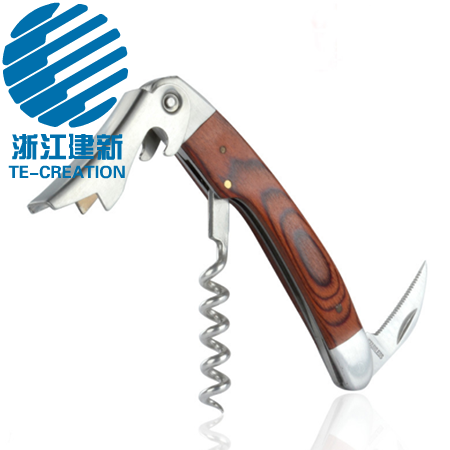 TC-C186  Wood handle  Waiters Corkscrew