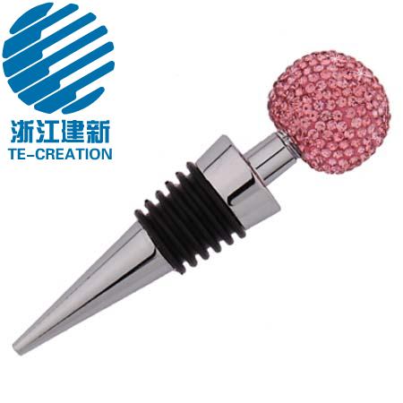 TC-S506  Colourful  Artificial Diamond;  Wine Bottle Stopper