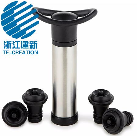 TC-V001B-4  Stainless Steel Wine Vacuum Pump with 4-pcs Savers