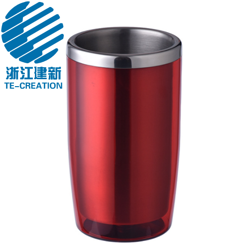 TCO-T14-1   1.4L restaurant champagne large double walled stainless steel inside ice bucket plastic outer