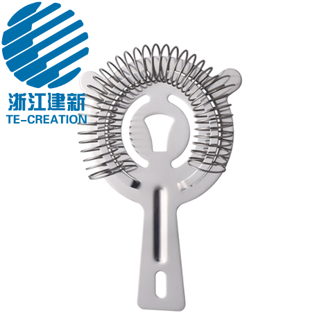 TCO-S4-1    bartender stainless steel mixing ice bar tool cocktail strainer