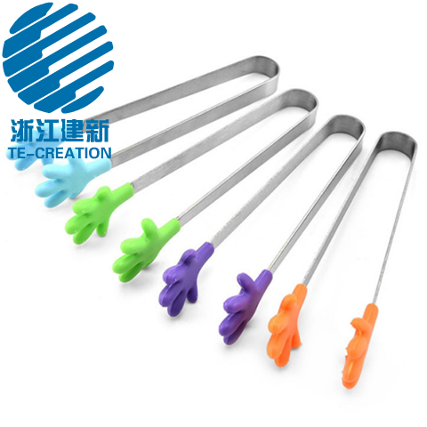 TCO-C9-1    Stainless Steel Mini Small Palm Ice Clip Sugar Tongs