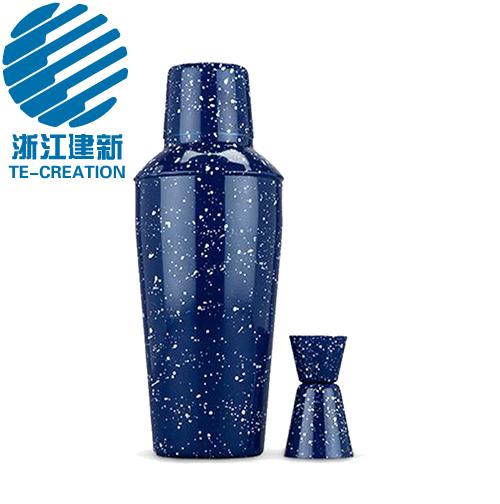 TC-75T2-1  750ml blue marble plating stainless steel bar mixer cocktail