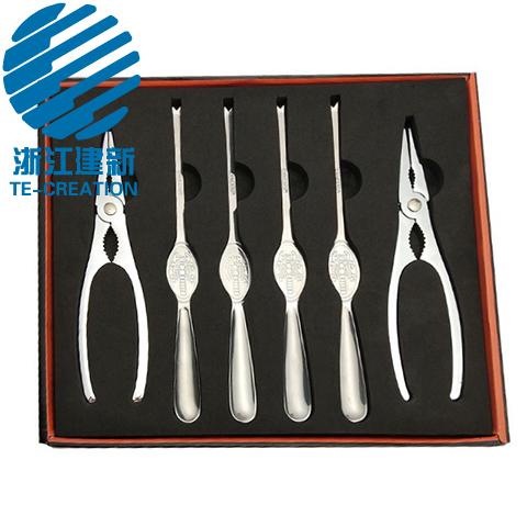 TC-KS06   Amazon hot selling Seafood Tools Set Nut Crackers of 6Pcs Seafood Opener Tool Set
